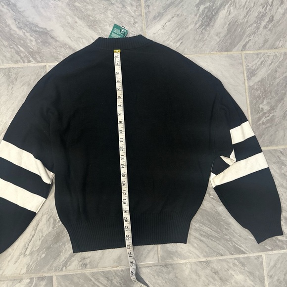 NWT Pringle Of Scotland X H&M Black White Sweater Womens Wool Blend Size Small - Picture 3 of 9